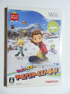 Wiiソフト ファミリースキー ワールドスキー＆スノーボード 説明書付き バランスWiiボード対応 