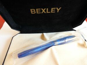 ◆【未使用・新品】ペン先：バイカラー 14K 585 F　Bexley USA made ベクスレイ Gem stone サファイア 万年筆　コンバータ付属