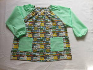  man smock train * Shinkansen green * emerald 110! hand made 