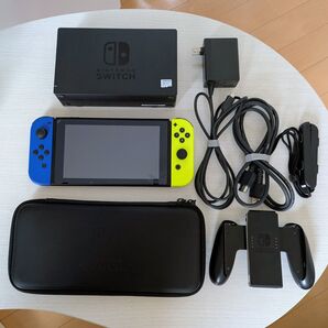 Nintendo Switch ニンテンドースイッチ 本体 任天堂 箱なし Joy-Con ジョイコン ブルー ネオンイエロー