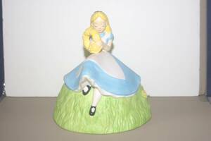  Disney mystery. country. Alice flower savings box ceramics made approximately 14cm sun art 