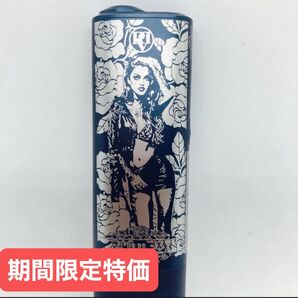 新品 カスタム【運気上昇女神モデル】IQOS イルマ i ワン ミッドナイトブラック ba1 led ブルー