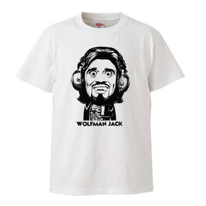 【Mサイズ】WOLFMAN JACK ウルフマンジャック Tシャツ BLUES CD LP レコード ラジオ DJ ST-581