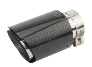 AKRAPOVIC アクラポヴィッチ 式　新型51㎜-76㎜ カーボン製　艶出しカーボン面　ステンレス製内層　マフラーカッター1個 送料無料