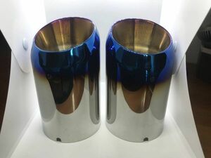 VOLVO Volvo S60 Mazda CX-5 BMW MINI etc. corresponding burning blue muffler cutter 2 piece set free shipping 