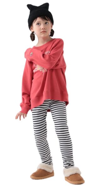 BAYFLOW 150 モチモチスムースレギンス ベイフロウ ボーダー柄レギンス