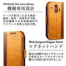 送料無料★らくらくスマートフォン F-42A/me F-01L レザーケース★Brown_画像5