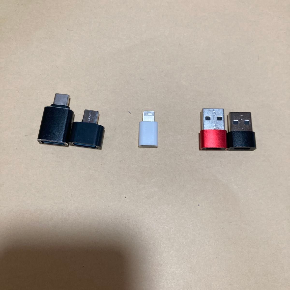 USB変換アダプタ 5個セット Type-C Micro USB Lightning USB-A
