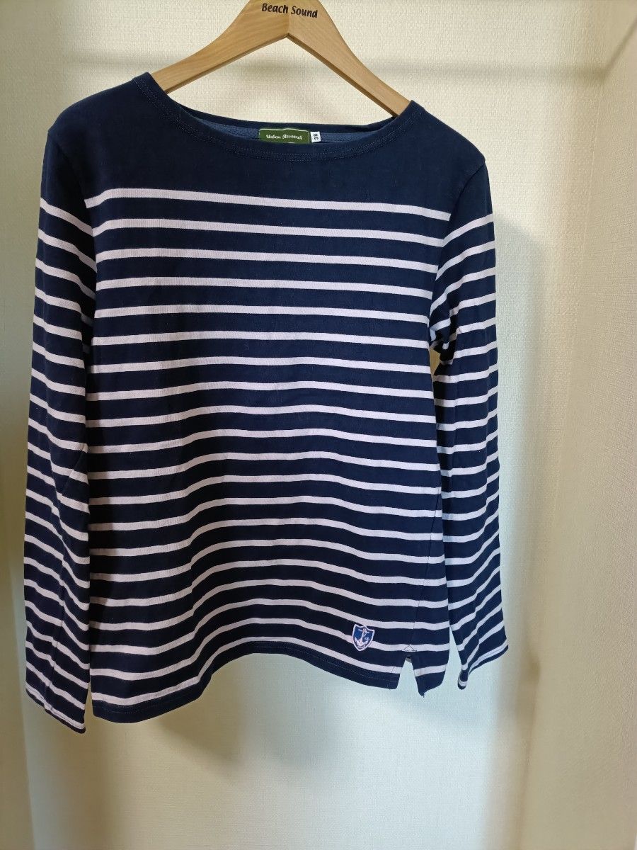 　URBANResearch ボーダーカットソー 長袖 Tシャツ ネイビー