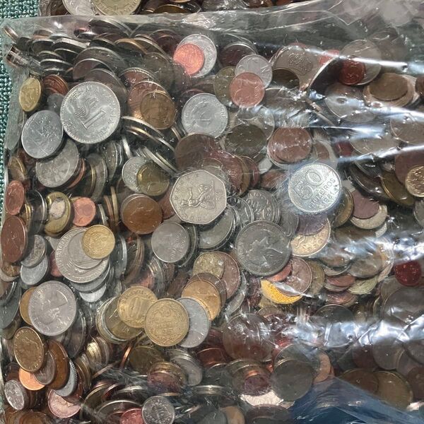 硬貨 約15kg 外国硬貨 世界のコイン コイン 海外コイン 外国古銭 メダル 外貨 古銭 まとめ売り