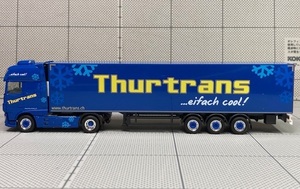 1/87 Herpa DAF XF SSC Tractor and Refrigerated Trailer "Thurtrans"