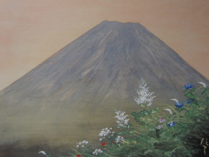 Art hand Auction Nobutaka Oka, [Flower Fuji], From a rare collection of framing art, New frame included, In good condition, postage included, Japanese painter, Painting, Oil painting, Nature, Landscape painting