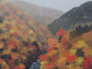 Art hand Auction توموهيدي كويزومي, [ألوان الخريف], من مجموعة نادرة من فن التأطير, إطار جديد متضمن, في حالة جيدة, وشملت البريدية, رسام ياباني, تلوين, طلاء زيتي, طبيعة, رسم مناظر طبيعية