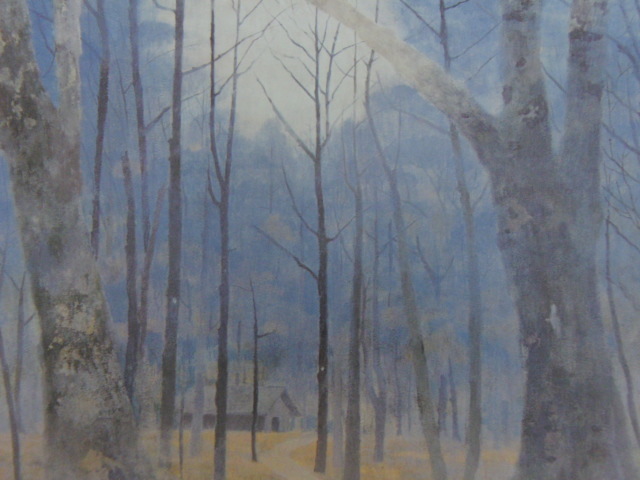 Jun Yamagishi, [Morgen im Wald], Aus einer seltenen Sammlung von Rahmenkunst, Neuer Rahmen inklusive, In guter Kondition, Porto inklusive, Japanischer Maler, Malerei, Ölgemälde, Natur, Landschaftsmalerei