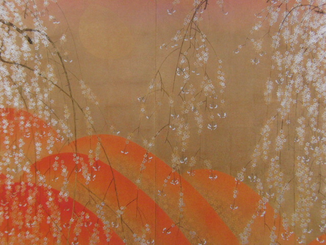 Tatsuya Ishiodori, [Trauerkirschbaum], Aus einer seltenen Sammlung von Rahmenkunst, Neuer Rahmen inklusive, In guter Kondition, Porto inklusive, Japanischer Maler, Malerei, Ölgemälde, Natur, Landschaftsmalerei