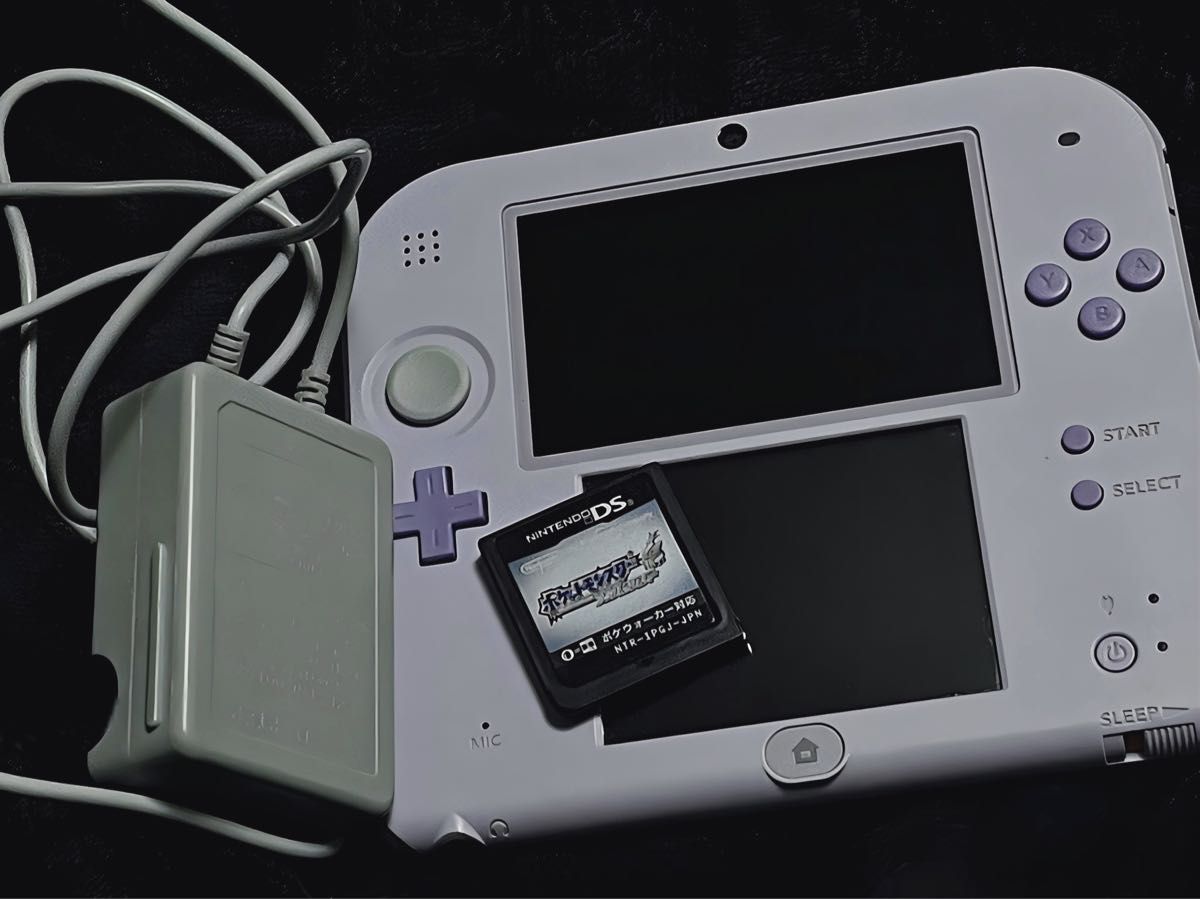 ニンテンドー2DS（パープル）本体＋充電器　ポケモン　ソウルシルバー（カセットのみ）セット