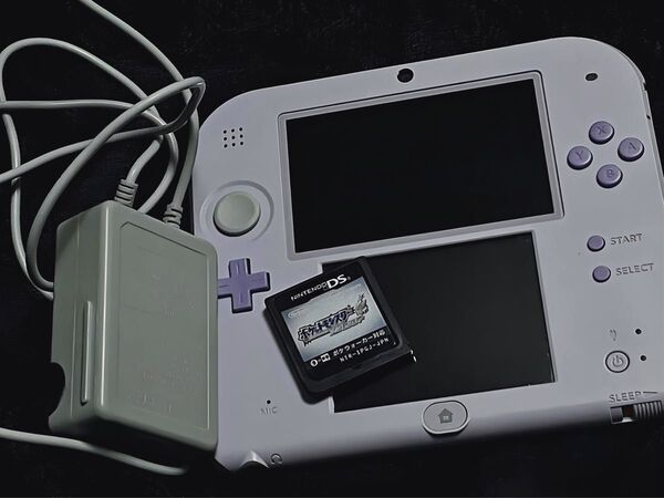 ニンテンドー2DS(パープル)本体+充電器 ポケモン ソウルシルバー(カセットのみ)セット