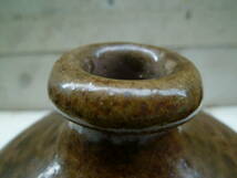 M738１ 希少 銘あり 花器 陶器 一輪挿し 古民芸コレクターより 高さ15cm 直径15cm(0212)ゆうパック60サイズ_画像2