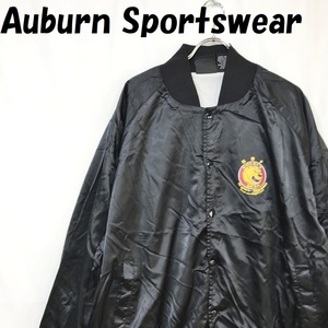 【人気】Auburn Sportswear/アーバンスポーツウェア ブルゾン ジャケット バックプリント アメリカ企業 ブラック サイズXL/S1135