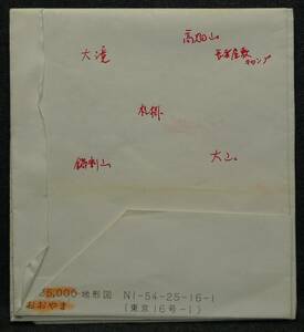 【希少】地図　地形図　大山　1:25,000　NI-54-25-16-1 (東京16号-1)　5339-11　平成2年11月1日　国土地理院