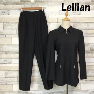[ популярный ]Leilian/ Leilian Zip выше жакет брюки выставить черный размер 7 женский /9324.9325