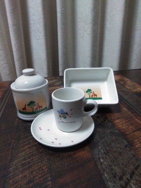 珈琲館 カップ・シュガーポット・小皿