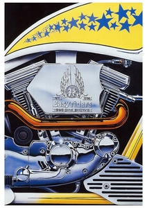 ポスター★David Mann 226『Easyriders 25th Anniversary』★ハーレーダビッドソン/Chopper/イージーライダー/ヘルズエンジェルズ