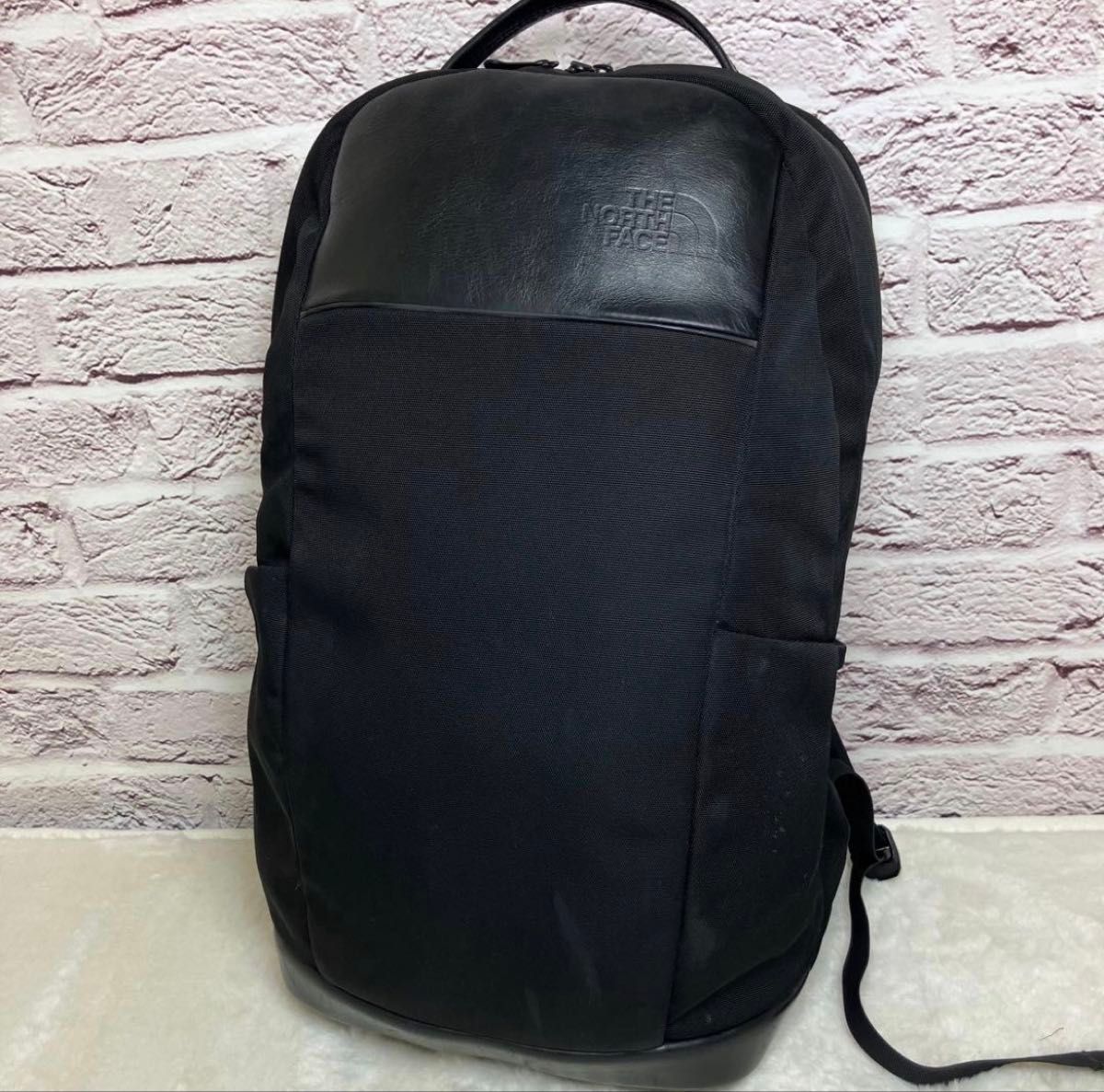THE NORTH FACE ノースフェイス リュック バックパック ブラック ローマースリムデイ レザー 本革 ナイロン