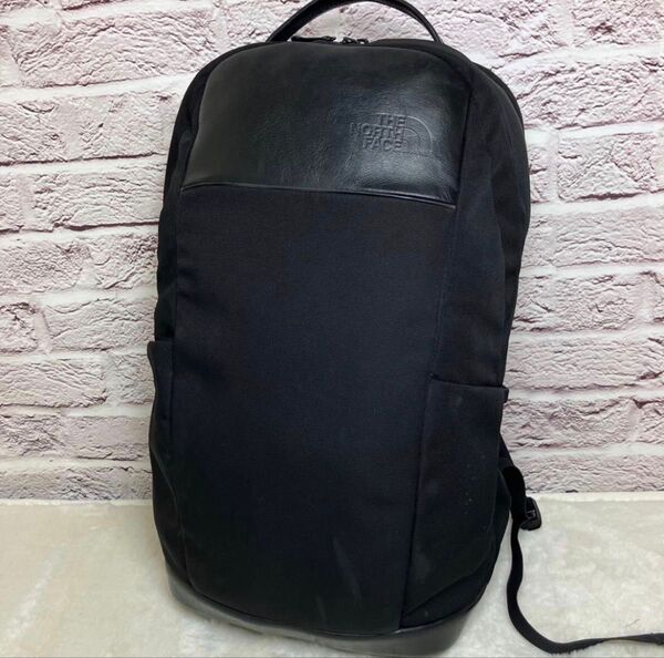 THE NORTH FACE ノースフェイス リュック バックパック ブラック ローマースリムデイ レザー 本革 ナイロン
