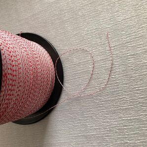 PEライン アシストライン 赤白 PE10号 5m 切り売り 釣糸 新品 未使用 アシストフック ダイニーマ タイラバ 鯛ラバ