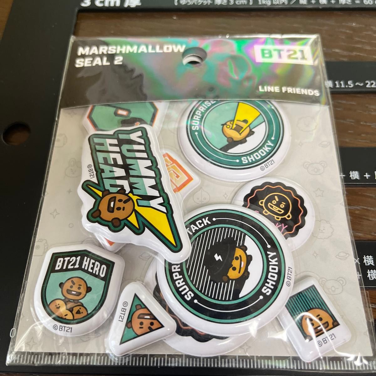 BT21 SHOOKY マシュマロシール 2 LINE FRIENDS ビーティーイシビル