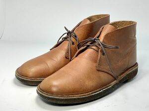 即決 クラークス Clarks メンズ チャッカブーツ 茶 ブラウン 26㎝ 本革 本皮 革靴 皮靴 靴 中古116