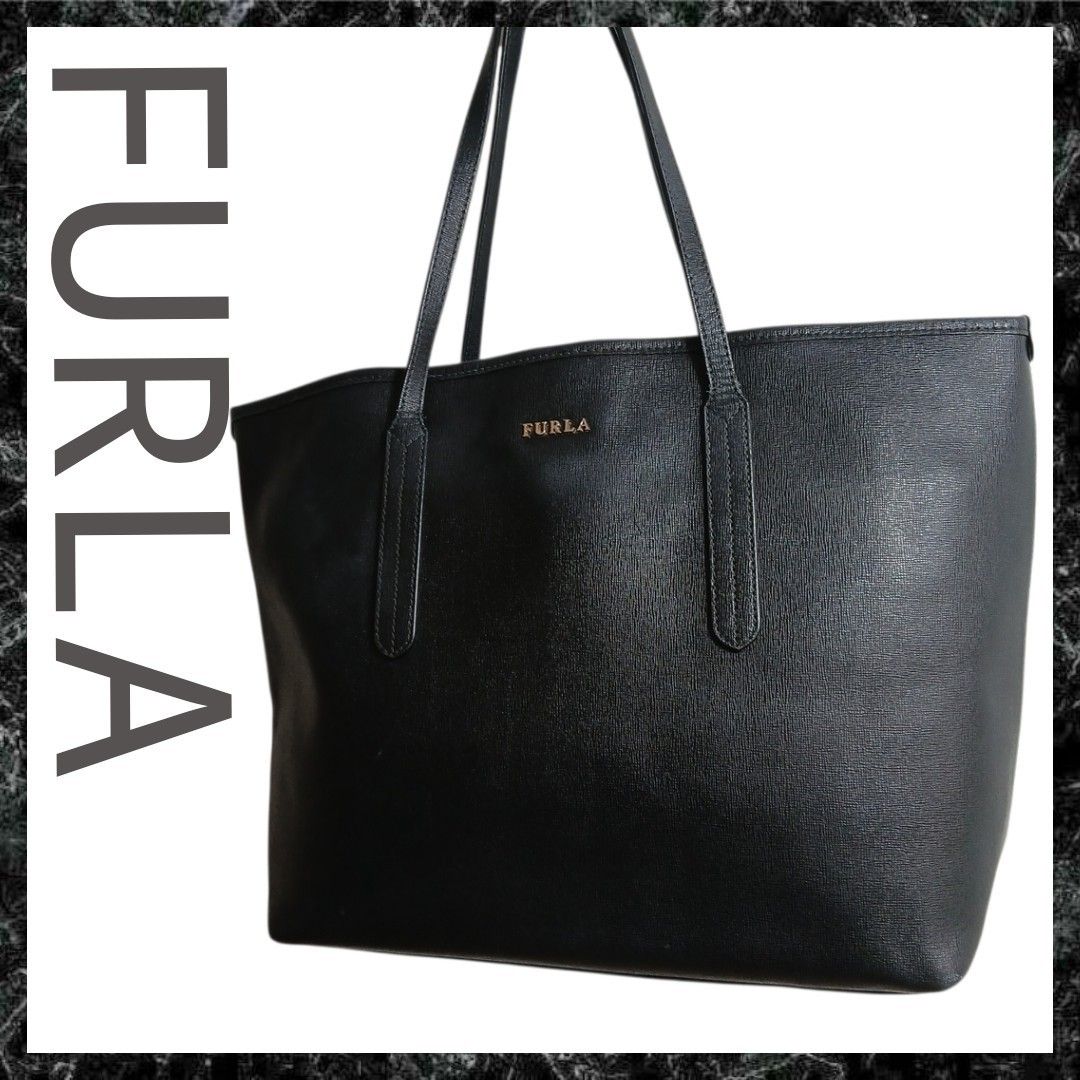 FURLA　フルラ　バッグ　メンズ　レディース　ブランド　トートバッグ　黒　クロ ブラック レザー ビジネス 肩掛け 大容量 本革