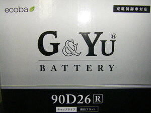 G＆Yu 　バッテリー　エコバシリーズ　 90D26R　新品　 ( 　65D26R 75D26R 80D26R 85D26R と 同サイズでパワーアップ品 ) 