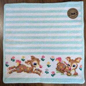 新品未使用 フェイラー ハンカチ バンビーノ グリーン ボーダー