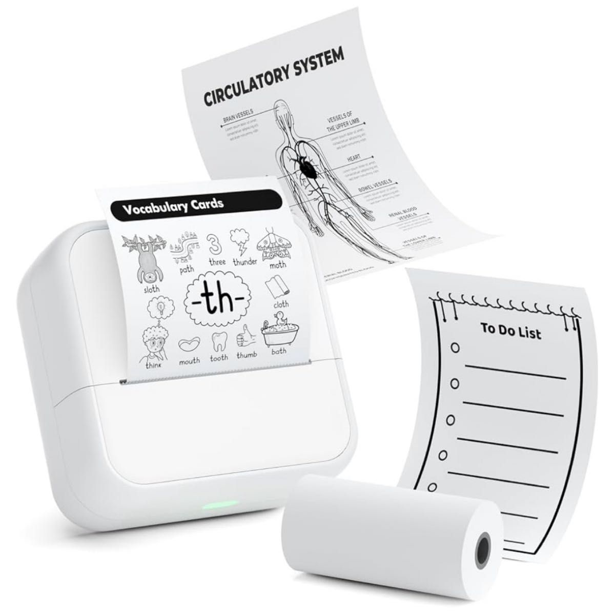 025最新 ミニプリンター スマホ対応 サーマルプリンター ラベル 小型 Bluetooth iOS Android USB充電