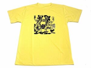 イエロー　ＰＯＳＡＤＡ　ドライ　Ｔシャツ　ポサダ　版画　アルコール　アル中　ドクロ　グッズ 黄色