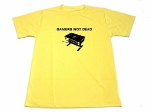 イエロー　テーブルゲーム　ドライ　Tシャツ　ゲーマー　ゲーセン　切り絵　グッズ 黄色