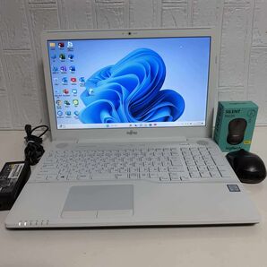 Windows11 オフィス付き 高速起動 サクサクSSD 256GB 美品 富士通ノートPC ホワイトおすすめ