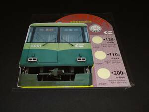 【京阪】6000系ローレル賞受賞記念乗車券　S59　売価500円　未開封