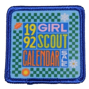 PI54 GIRL SCOUT CALENDAR SALE 1992 ガールスカウト ワッペン パッチ ロゴ エンブレム アメリカ 米国 USA 輸入雑貨