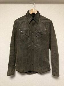 超希少 5351 POUR LES HOMMES プールオム レザーシャツ レザージャケット 3(L) ライダース wjk junhashimoto AKM ripvanwinkle BACKLASH