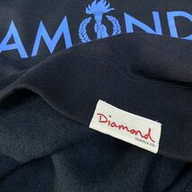 送料無料【2XL】Diamond Supply Co. 正規品 トレーナー crewneck ダイヤモンドサプライ ピスタグ付き ネイビー地 ブルーロゴ_画像3