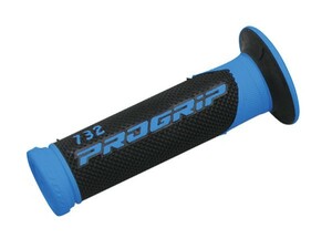 デイトナ 98096 PRO-GRIP プログリップ #732 スーパーバイクグリップ 耐震ゲル 125mm エンド貫通 ブラック/ブルー