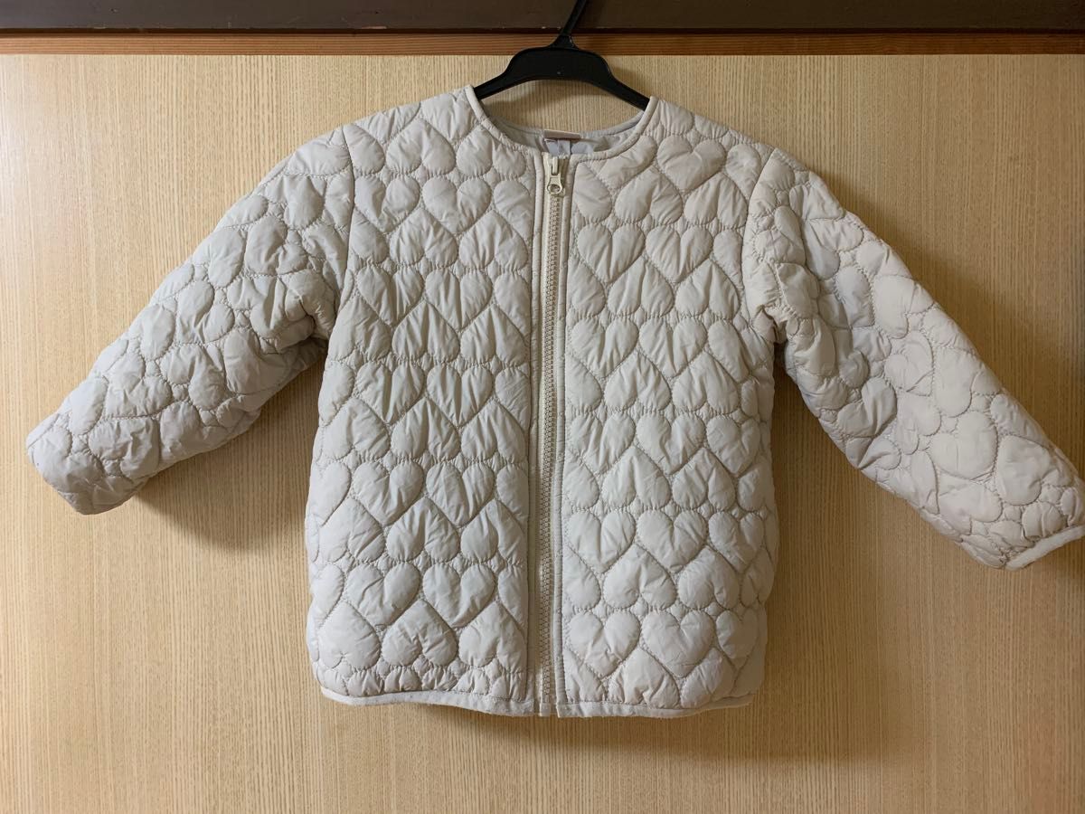 petit main キルティングジャケット ベージュ 100 保育園 女の子