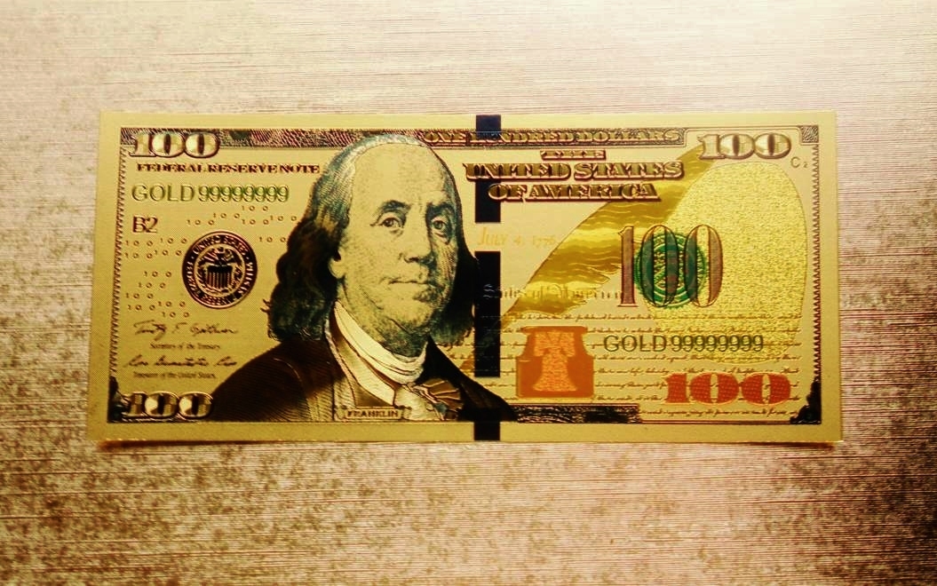 純金24K.GOLD仕上.☆USA★100ドル 紙幣　新品未使用 1枚の価格　5
