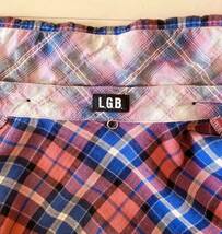 美品 LGB ダメージ チェックシャツ 0 レディース 2way 長袖シャツ_画像7