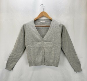 ap1897 △ 新品 ● Cupop キューポップ カーディガン Ｍ グレー 無地 オフィス 事務服 付属ボタン１つ 薄手 羽織 カジュアル きれいめ