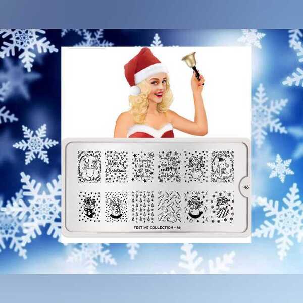 Moyou London ネイルスタンププレート Festive 46