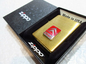 【Spiral】シトロエン 真鍮製ジッポライター/ゴールド 【Zippo】新品/CITROEN/